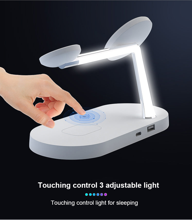 Multifunctional Five-In-One Magnetic Wireless Charging Watch Headset Desktop Mobile Phone Holder Charger 15W Fast Charge Multifunctional Five-In-One Magnetic Wireless Charging Watch Headset Desktop Mobile Phone Holder Charger 15W Fast Charge